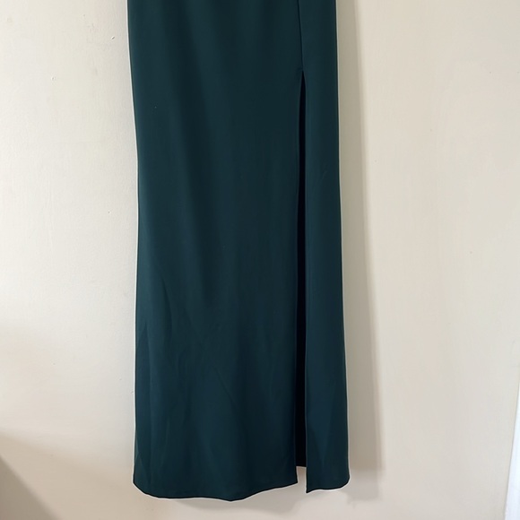 Windsor Kaia Strapless High Slit Formal Dress Hunter Green Size XL - Picture 5 of 11